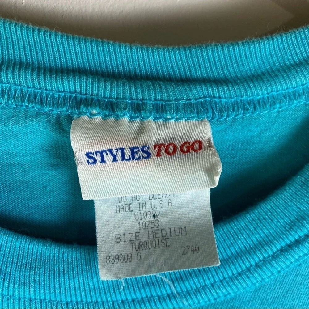 SALE 🛍️ Vtg 90s Tiffany Teal Cotton dress by Styles To Go Womens size M